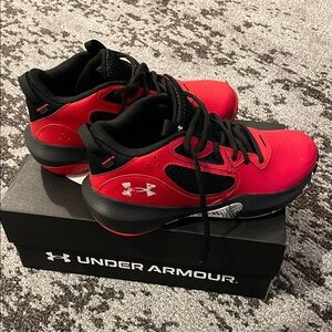Under Armour Red and Black Athletic Shoes